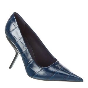 Ferragamo Eva Croc-Embossed Leather Pump